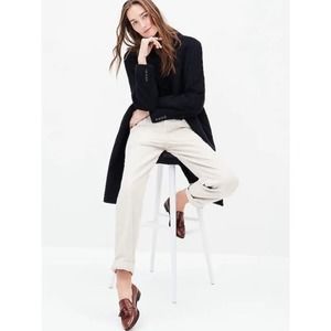 J. Crew Foundry Cotton Utility Straight Leg Pant Natural White Size 10